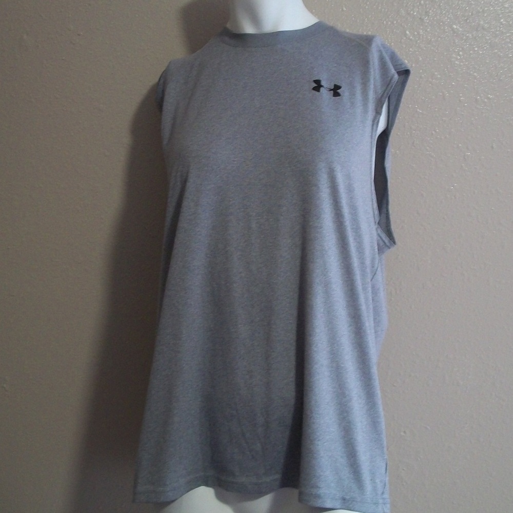 Gray Sleeveless Under Armour T-shirt